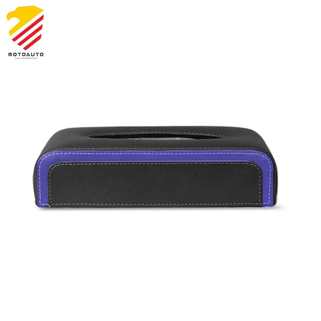 TISSUE BOX (ECOCURVE) Holder Napkin Holder for Home Office, Car Automotive Decoration Blue/Black